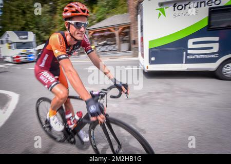 Jens Adams of Crelan-Vastgoedservice pictured ahead of the second stage of the Tour De Wallonie cycling race, 167,2 km from Villers-la-Ville to Namur, on Sunday 29 July 2018. BELGA PHOTO LUC CLAESSEN Stock Photo