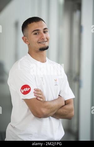 Imad Anwoir un incontro di un giorno con la squadra belga che parteciperà ai Giochi Olimpici Giovanili di Buenos Aires, martedì 21 agosto 2018, a Gent Topsporthal Vlaanderen. L'edizione 2018 dei giochi si svolge dal 6th al 18th ottobre 2018 in Argentina. FOTO DI BELGA JASPER JACOBS Foto Stock