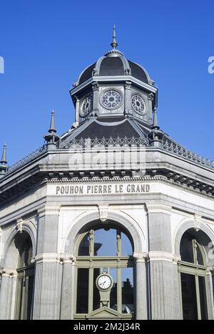 Pouhon Pierre le Grand / Peter la grande casa di guarigione primavera in città Spa, Liegi, Belgio | le Pouhon Pierre-le-Grand dans la ville de Spa, Liége, Belgique 23/08/2018 Foto Stock