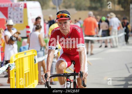 Belgian Kenneth Vanbilsen of Cofidis pictured at the third stage of the Vuelta, Tour of Spain cycling race, 178,2km from Mijas to Alhaurín de la Torre, Spain, Monday 27 August 2018. BELGA PHOTO YUZURU SUNADA FRANCE OUT Stock Photo