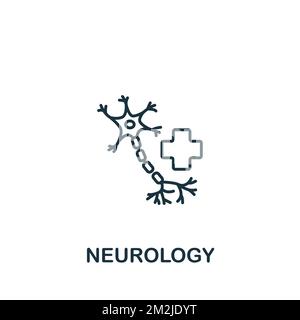 Icona neurologia. Icona monocromatica Simple Healthcare per modelli, web design e infografiche Illustrazione Vettoriale