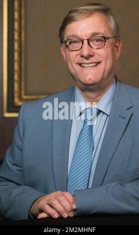 Vincent De Wolf, sindaco di Etterbeek, ha fatto una foto durante la cerimonia di giuramento per il futuro sindaco delle città della regione di Bruxelles, lunedì 26 novembre 2018. BELGA FOTO BENOIT DOPPAGNE Foto Stock