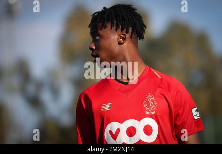 Il William Balikwisha di Standard è stato raffigurato durante una partita di calcio amichevole tra la squadra di calcio belga di prima divisione Standard de Liege e la squadra tedesca 1. FSV Mainz 05, nella quinta giornata di allenamento invernale di Standard a Marbella, Spagna, martedì 08 gennaio 2019. BELGA PHOTO VIRGINIE LEFOUR Foto Stock