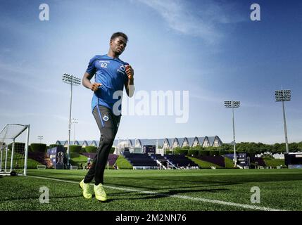 Club's Emmanuel Bonaventure Dennis pictured during the seventh day of the winter training camp of Belgian first division soccer team Club Brugge, in Qatar, Friday 11 January 2019. BELGA PHOTO BRUNO FAHY Stock Photo