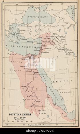 Impero Egiziano a.C. 1450 , Egitto, Storia, 1250-1517, Mappe Norman B. Leventhal Map Center Collection Foto Stock