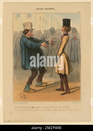 EH te v'la mon pauvre fieu! Comme te v'la... , Politici, storici, presidenti, Thiers, Adolphe, 1797-1877. Honoré Daumier (1808-1879). Litografie Foto Stock