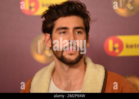 Il cantante Alvaro Soler è stato raffigurato durante il premio 'Gala van de Gouden K's', organizzato dal canale televisivo per bambini fiammingo Kettet, sabato 26 gennaio 2019 ad Anversa. BELGA FOTO LUC CLAESSEN Foto Stock