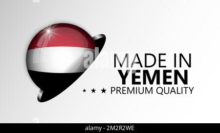 Made in Yemen graphic and label. Element of impact for the use you want to make of it. Stock Vector