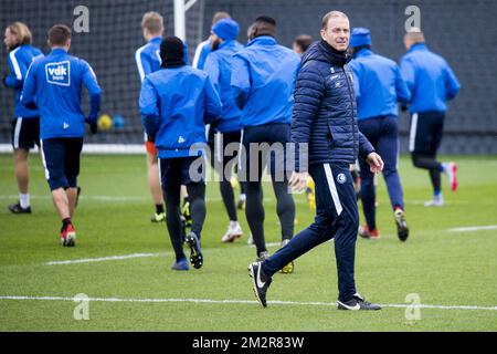 L'allenatore capo di Gent, Jess Thorup, ha illustrato durante una sessione di allenamento della squadra di calcio belga KAA Gent, mercoledì 06 marzo 2019 a Gent. FOTO DI BELGA JASPER JACOBS Foto Stock