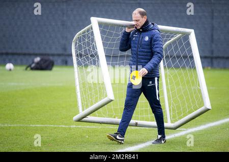 L'allenatore capo di Gent, Jess Thorup, ha illustrato durante una sessione di allenamento della squadra di calcio belga KAA Gent, mercoledì 06 marzo 2019 a Gent. FOTO DI BELGA JASPER JACOBS Foto Stock