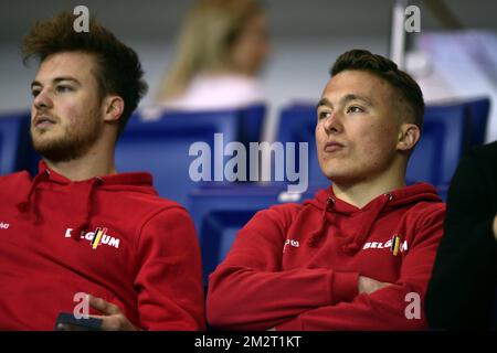 Dennis Goossens, ginnasta belga, partecipa alle qualifiche ai Campionati europei di ginnastica artistica a Szczecin, Polonia, mercoledì 10 aprile 2019. La CE si svolge dal 10 al 14 aprile. FOTO DI BELGA ERIC LALMAND Foto Stock