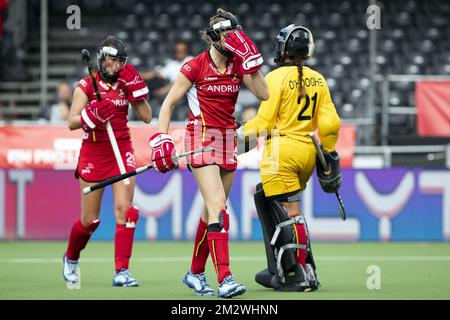 Aline FBE, in Belgio, durante una partita di hockey tra i Red Lions belgi e la Nuova Zelanda, domenica 16 giugno 2019 a Wilrijk, Anversa, partita 14/16 della competizione femminile della FIH Pro League. BELGA FOTO KRISTOF VAN ACCOM Foto Stock