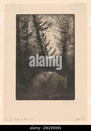 Le fermier et son âne , contadini, asini, Alphonse Legros (1837-1911) Foto Stock