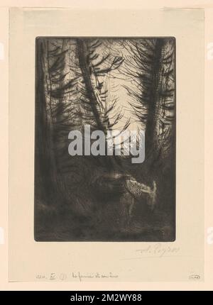 Le fermier et son âne , asini, Alphonse Legros (1837-1911) Foto Stock