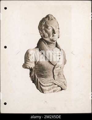 Figurehead, possibly from the 'Commodore Perry' , Ship figureheads, Perry, Matthew Calbraith, 1794-1858. The Massachusetts WPA Federal Art Project Photograph Collection Stock Photo