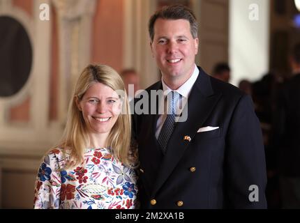 La principessa Kelly von Sachsen-Coburg und Gotha e il principe ereditario Hubertus von Sachsen-Coburg und Gotha, raffigurati nel corso di una visita reale di due giorni in Germania e negli stati della Turingia (Thuringen - Thuringe) e della Sassonia-Anhalt (Sachsen-Anhalt - Saksen-Anhalt - Saxe-Anhalt), martedì 09 luglio 2019. FOTO DI BELGA ERIC LALMAND Foto Stock