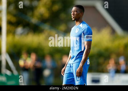 Carlos Cuesta di Genk è stato raffigurato durante una partita di calcio amichevole tra la squadra belga KRC Genk e il club israeliano Maccabi Tel Aviv, giovedì 11 luglio 2019 nel campo estivo di Genk a Horst, nei Paesi Bassi, in preparazione dell'inizio della stagione 2019-2020 del concorso belga della Jupiler Pro League. FOTO DI BELGA BRUNO FAHY Foto Stock