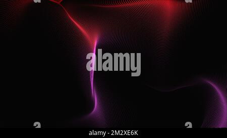 Tecnologia astratta geometrica rossa e viola e background scientifico. Foto Stock