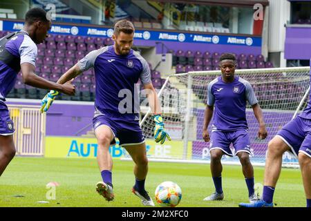 Illustration picture shows the fan day of soccer team RSC Anderlecht, Sunday 14 July 2019 in Anderlecht, Brussels. BELGA PHOTO NICOLAS MAETERLINCK Stock Photo