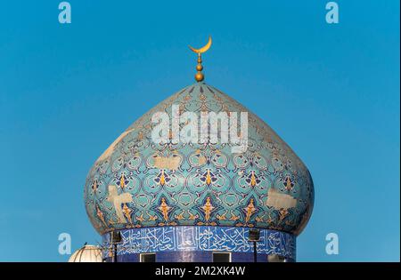 Cupola di Masjid al Rasool al A'dham, Moschea di al Lawati, Muttrah, Muscat, Oman Foto Stock