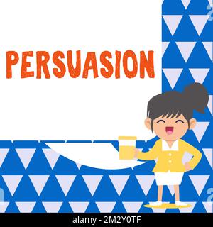 Didascalia di testo che presenta Persuasion. Concetto di affari l'azione o il fatto di persuadere qualcuno o di essere persuaso a fare Foto Stock