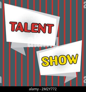 Ispirazione che mostra il segno Talent Show. Internet Concept concorrenza di spettacoli di artisti che suonano le loro performance Foto Stock