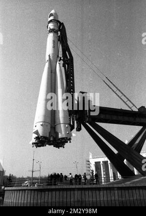 RUS, Unione Sovietica, Mosca: Impressioni dall'URSS 1972. Mostra Cosmos a Mosca Foto Stock