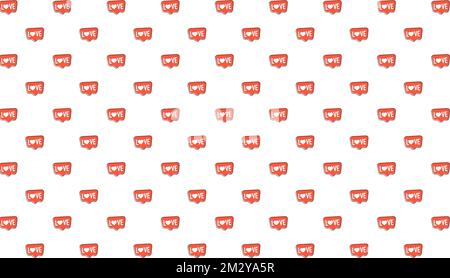 Speech bubbles with heart and text love icon. Vector illustration. Seamless pattern. vector eps 10 Illustrazione Vettoriale
