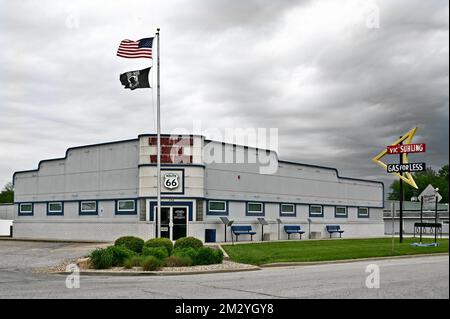 Litchfield Museum and Route 66 Welcome Center, Litchfield, Illinois, Stati Uniti d'America Foto Stock