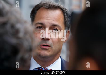 Il Ministro dello sviluppo della cooperazione, dell'Agenda digitale, dei servizi postali e delle finanze Alexander De Croo arriva in occasione di una riunione del Consiglio del Ministro del governo federale a Bruxelles, venerdì 06 settembre 2019. FOTO DI BELGA NICOLAS MAETERLINCK Foto Stock