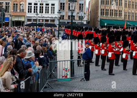 L'immagine mostra una visita regale alla commemorazione del 75th° anniversario della liberazione durante la seconda guerra mondiale, sabato 07 settembre 2019 a Brugge. FOTO DI BELGA NICOLAS MAETERLINCK Foto Stock