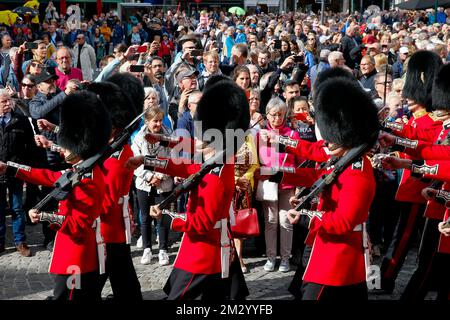 L'immagine mostra una visita regale alla commemorazione del 75th° anniversario della liberazione durante la seconda guerra mondiale, sabato 07 settembre 2019 a Brugge. FOTO DI BELGA NICOLAS MAETERLINCK Foto Stock