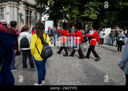 L'immagine mostra una visita regale alla commemorazione del 75th° anniversario della liberazione durante la seconda guerra mondiale, sabato 07 settembre 2019 a Brugge. FOTO DI BELGA NICOLAS MAETERLINCK Foto Stock