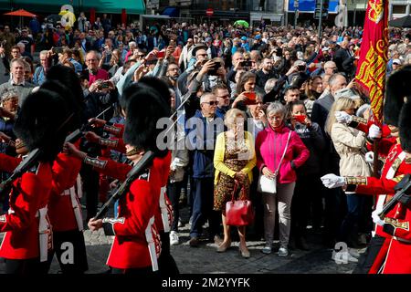 L'immagine mostra una visita regale alla commemorazione del 75th° anniversario della liberazione durante la seconda guerra mondiale, sabato 07 settembre 2019 a Brugge. FOTO DI BELGA NICOLAS MAETERLINCK Foto Stock