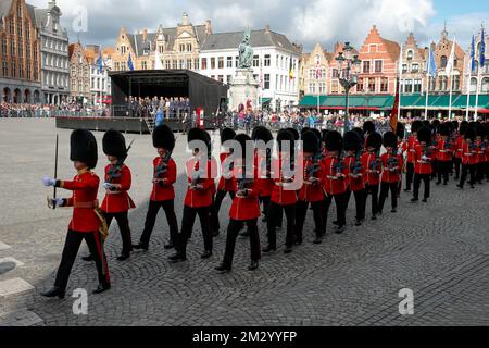 L'immagine mostra una visita regale alla commemorazione del 75th° anniversario della liberazione durante la seconda guerra mondiale, sabato 07 settembre 2019 a Brugge. FOTO DI BELGA NICOLAS MAETERLINCK Foto Stock