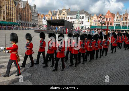 L'immagine mostra una visita regale alla commemorazione del 75th° anniversario della liberazione durante la seconda guerra mondiale, sabato 07 settembre 2019 a Brugge. FOTO DI BELGA NICOLAS MAETERLINCK Foto Stock