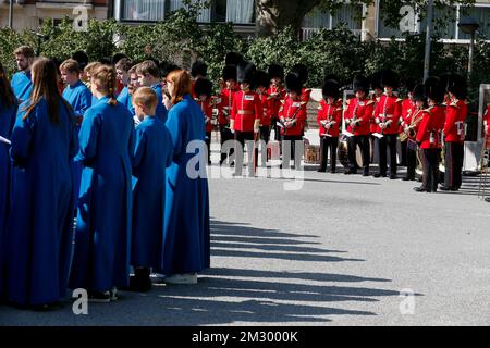 L'immagine mostra una visita regale alla commemorazione del 75th° anniversario della liberazione durante la seconda guerra mondiale, domenica 08 settembre 2019 ad Anversa. FOTO DI BELGA NICOLAS MAETERLINCK Foto Stock