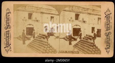 Fort St. Marco, Florida , Cannon balls, Forts & fortifications, Castillo de San Marcos Saint Augustine, Fla. Stock Photo