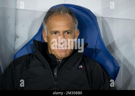Il capo allenatore di Saint-Etienne Ghislain Printant una partita di gruppo tra il club calcistico belga KAA Gent e la squadra francese COME Saint-Etienne, il primo giorno della fase di gruppo della UEFA Europa League, nel gruppo i, giovedì 19 settembre 2019 a Gand. FOTO DI BELGA JASPER JACOBS Foto Stock