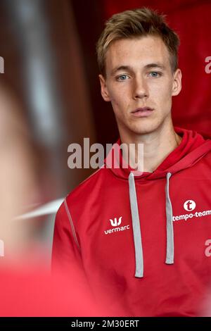 Il belga Julien Watrin ha illustrato durante una conferenza stampa prima dell'inizio dei Campionati mondiali di atletica leggera IAAF a Doha, Qatar, giovedì 26 settembre 2019. I Mondi si svolgono dal 27 settembre al 6 ottobre. FOTO DI BELGA DIRK WAEM Foto Stock