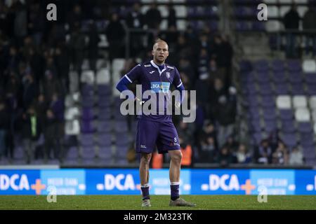 Raphael Holzhauser di Beerschot sembra sconcertato dopo una partita di calcio tra Beerschot VA e KSV Roeselare, venerdì 10 gennaio 2020 ad Anversa, il giorno 21 della divisione 1B della 'Lega Proximus' del campionato di calcio belga. BELGA FOTO KRISTOF VAN ACCOM Foto Stock