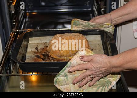 Il prosciutto di Natale è una tradizione nei paesi nordici Foto Stock