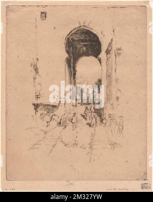 Porta di Zocodovar, Toledo, Porte, scale. Joseph Pennell (1857-1926). Stampe e disegni Foto Stock