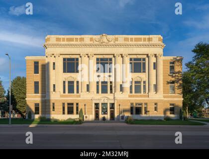 Esterno della storica Lincoln County Court House su Jeffers Street a North Platte, Nebraska Foto Stock