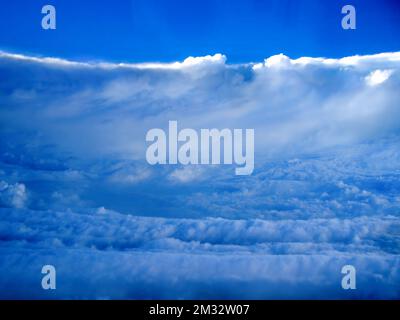 Eyewall of Hurricane Katrina as it was making landfall on the Louisiana coast on August 29, 2005. (USA). Stock Photo