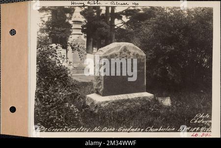 Goodman e Chamberlain, Pine Grove Cemetery, lotto 189, North Dana, Mass., 27 settembre 1928 : Henry Gibbs, Release 190 , opere d'acqua, serbatoi strutture di distribuzione dell'acqua, immobiliare, cimiteri Foto Stock