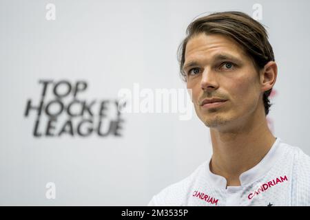 Felix Denayer in Belgio ha illustrato durante una conferenza stampa delle squadre nazionali di hockey dei Red Panthers e dei Red Lions in occasione dei prossimi campionati di EuroHockey 2021, martedì 25 maggio 2021, a Zaventem. I campionati europei di hockey 2021 si svolgeranno dal 4 al 13 giugno ad Amsterdam, nei Paesi Bassi. FOTO DI BELGA JASPER JACOBS Foto Stock