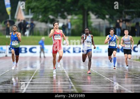 Christian Iguacel è stato raffigurato alla riunione di atletica "KBC Nacht van de Atletiek" di Heusden-Zolder, sabato 03 luglio 2021. FOTO DI BELGA JASPER JACOBS Foto Stock