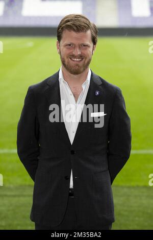 Il team manager di Beerschot, Olivier Dieltjens, si pone per il fotografo, alla 2021-2022° stagione di fotografia del club belga Jupiler Pro League Beerschot Voetbalclub Antwerpen, martedì 13 luglio 2021 ad Anversa. BELGA FOTO KRISTOF VAN ACCOM Foto Stock