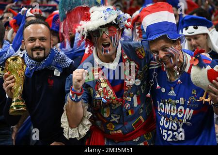 DOHA (QATAR), 12/14/2022 - COPPA DEL MONDO/FRANCIA vs MAROCCO - incontro tra le squadre di Francia vs Marocco, per la semifinale della Coppa del mondo Qatar 2022/FIFA, allo Stadio al Bayt, a Doha, questo Mercoledì- fiera (14). Foto di Alexandre Brum/AG. Telaio 31119 (Alexandre Brum/AG. Enquadrar/SPP) Credit: SPP Sport Press Photo. /Alamy Live News Foto Stock